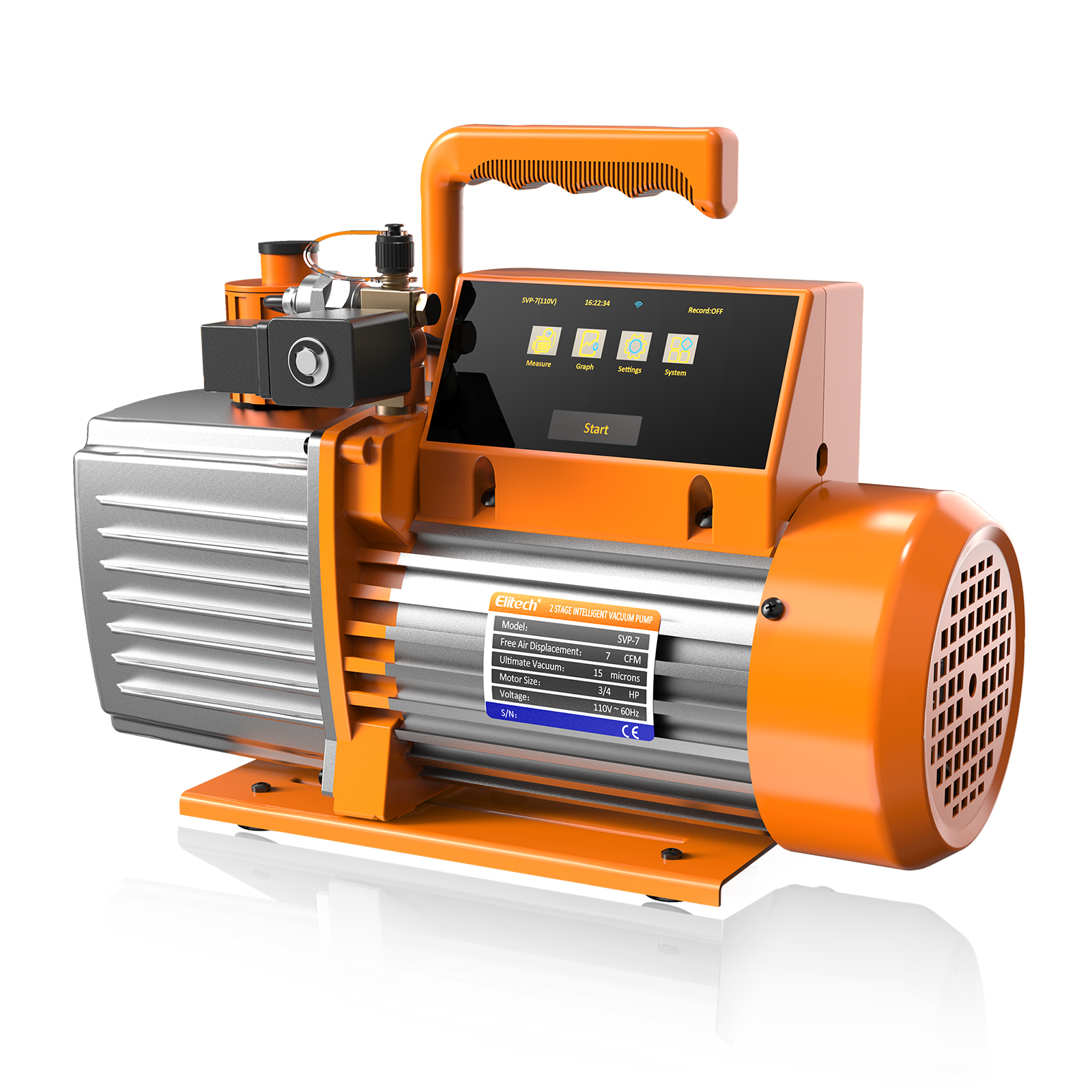 精創(chuàng)SVP-12智能HVAC1HP真空泵12CFM雙級帶觸摸屏